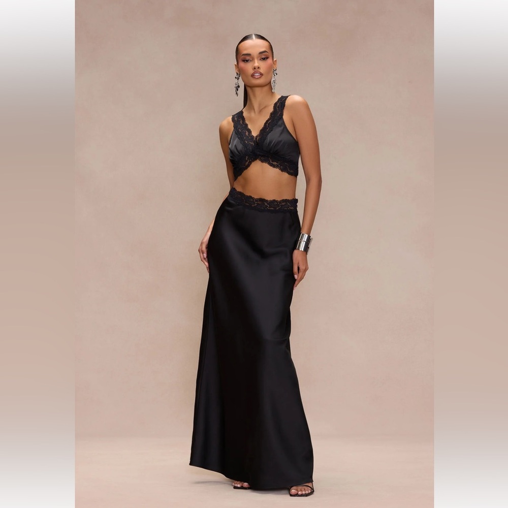 Satin Skirt Set